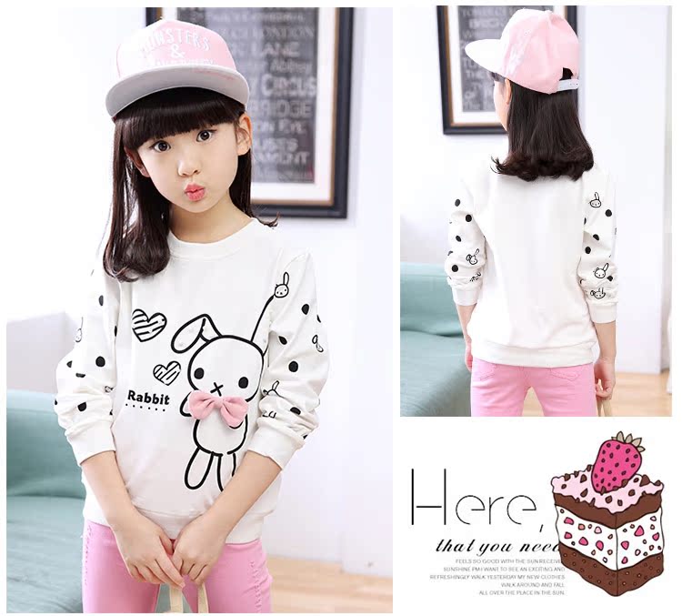 Áo thun nữ mùa thu đông 2018 cho trẻ em mới mặc áo sơ mi cotton cotton trẻ em trong chiếc áo len trẻ em lớn từ bi quần áo bé trai