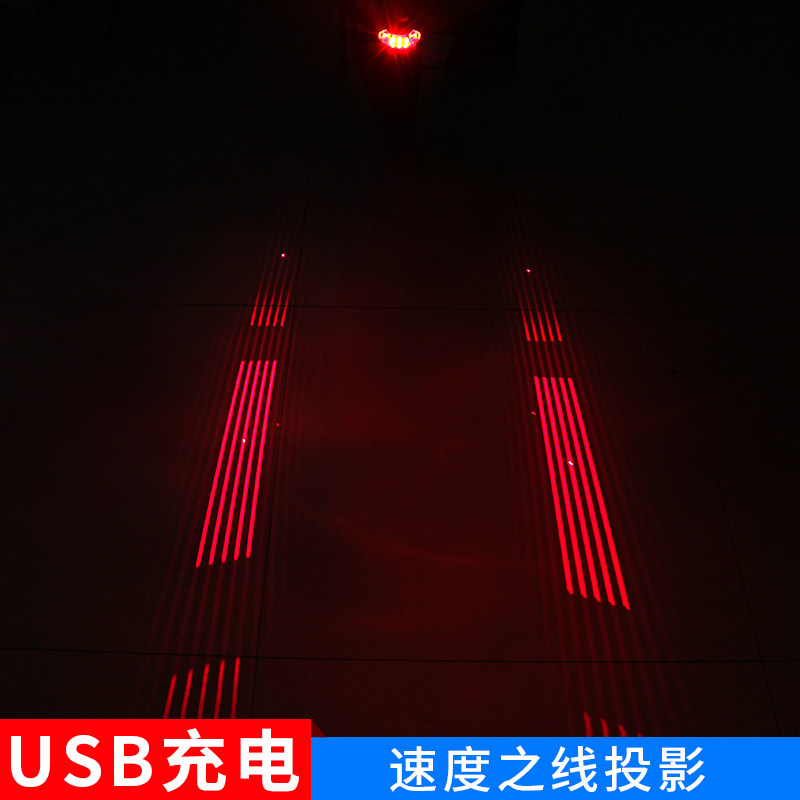 Bike Tail Lights Climbing Lights USB Charging LED Laser Line Projection Exploding Sparkling Warning Bike Riding Gear