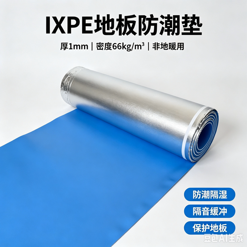 1mm Environmentally Friendly Ixpe High-Density Floor Moisture-Proof Film Waterproof, Mildew-Proof, Shock-Absorbing Tape with Self-Adhesive Tape for Silent Home Use