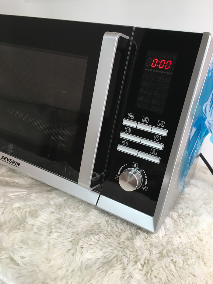 Lò vi sóng gia đình SEVERIN 23 lít có chức năng nướng thịt hiển thị LED một máy sử dụng điện áp 220 V máy nướng mini