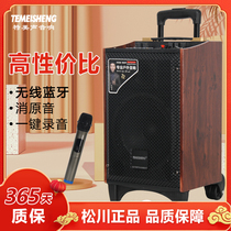TMS 8 inch outdoor Bluetooth sound moving portable high power singing K Song Square dance rod speaker
