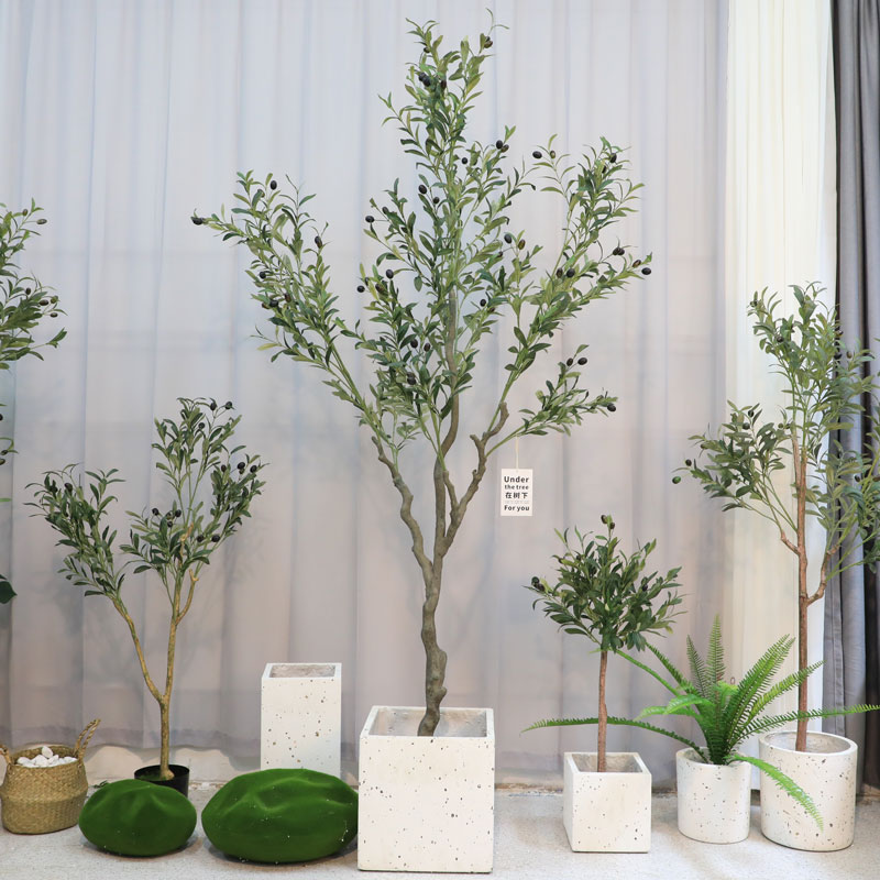 Simulation plant olive tree potted living room artificial large decorative tree pendulum pieces mimetic green plant false bonsai