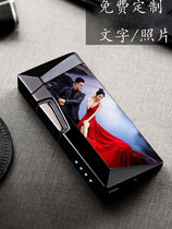 Customized Valentines Day gift from Internet celebrity Douyin creative and personalized trendy lighter charging and engraving photo for boyfriends birthday