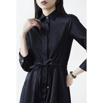 Special ^ の の ^ Black long sleeve dress female 2021 new long waist slim skirt JQ7ZM052