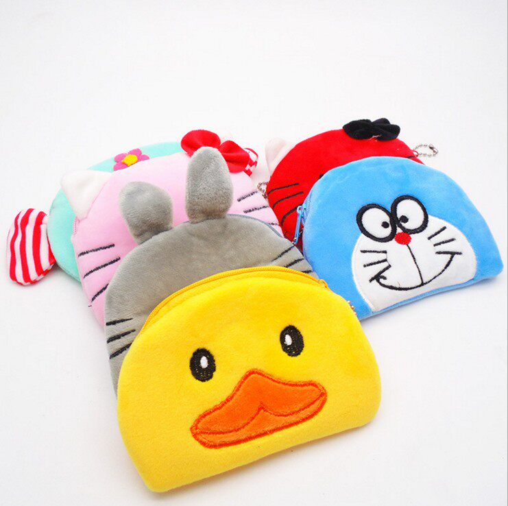 QQ expression wallet new Korean cartoon cute ladies coin purse zipper candy color semi-circle bag coin bag