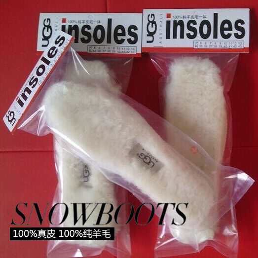 Free Shipping Australian Ugg Pure Wool Insoles, Fur Integrated Insoles, Thickened and Warm Winter Snow Boots for Men and Women