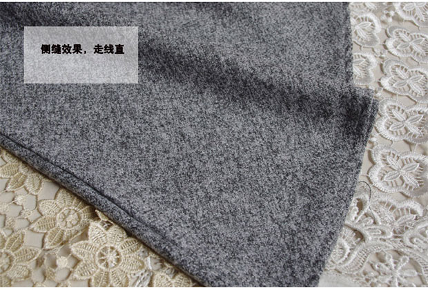 Mùa thu đông mới retro len mỏng váy chữ A váy dài dài đến đầu gối cao eo váy bước chân váy bút chì dài