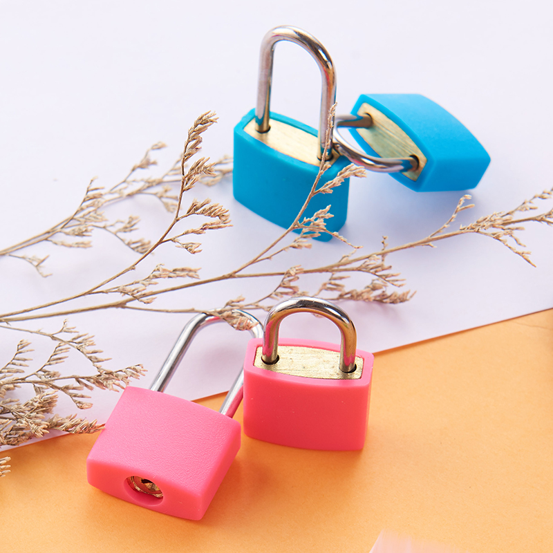 Small lock mini key lock cabinet color student bankkindergarten classification cute cartoon lock package small padlock