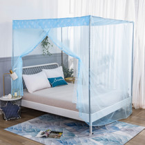 Household mosquito net single door traditional old-style dustproof top encryption thickening square top floor landing height 1 2 1 5m1 8 meters