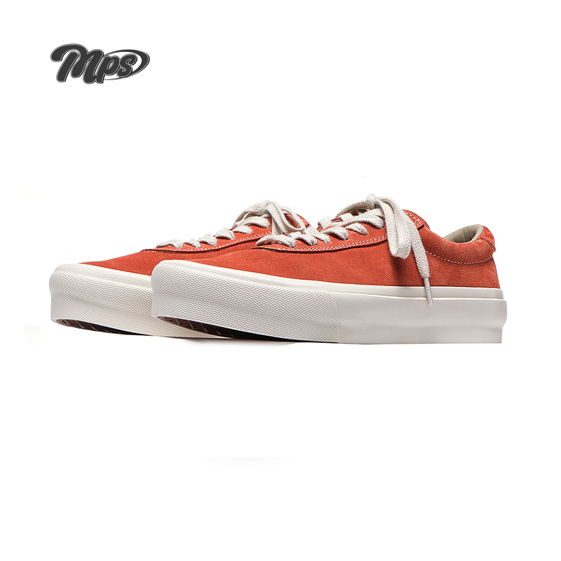 【Mr. Bai Cheng】Orange Suede Thick-Soled Sneakers for Men, Autumn and Winter Vulcanized Shoes, Orange Couple Casual Shoes