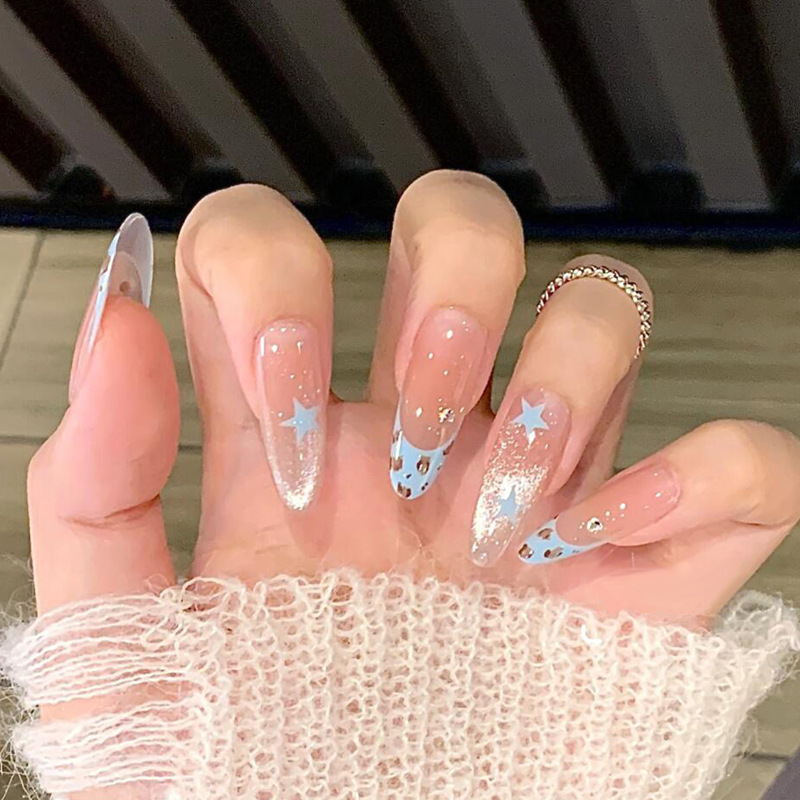 Brilliant Galaxy Handmade Wearable Nails Medium Length 2026 New Cat Eye Leopard Print Manicure Gentle Whitening Nail Stickers Brilliant Galaxy Handmade Wearable Nails Medium Length 2026 New Cat Eye Leopard Print Manicure Gentle Whitening Nail Stickers