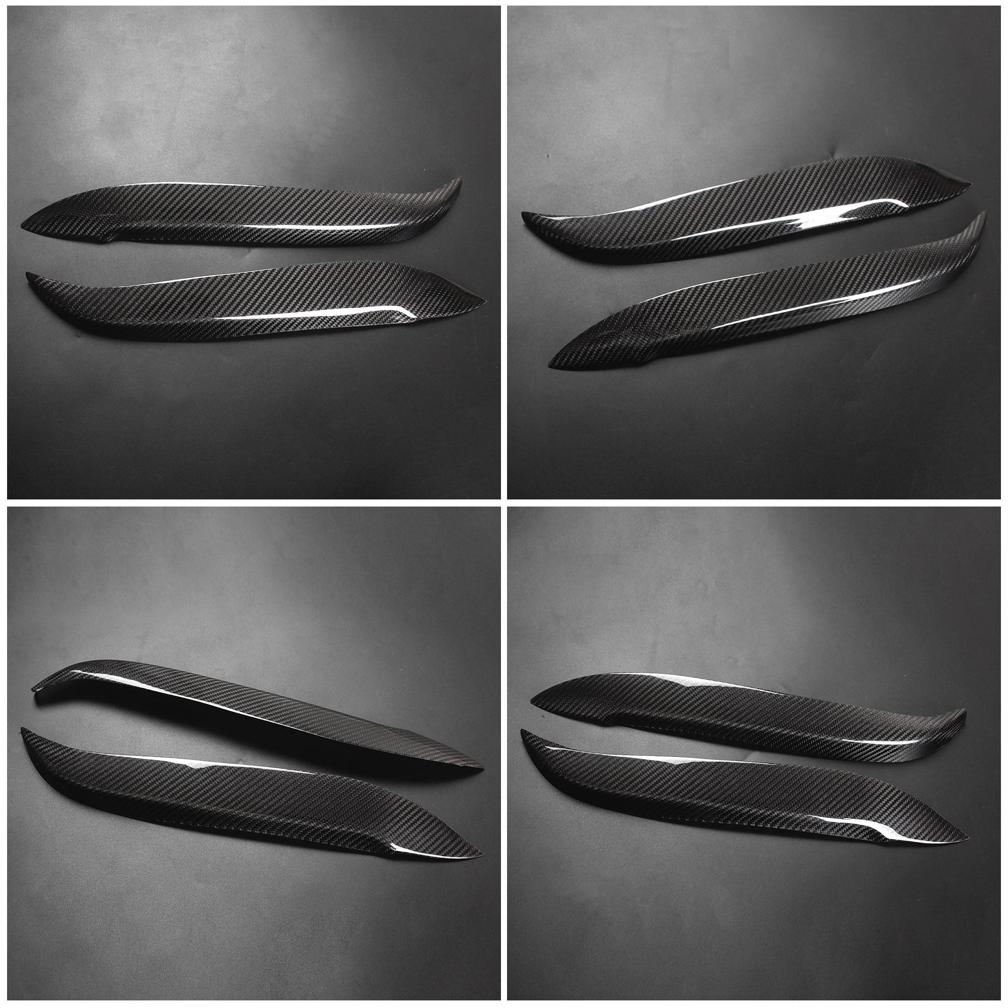 EP91 modified carbon fiber lamp brow headlights trim fitting 3M glue 1 pair fit-Taobao