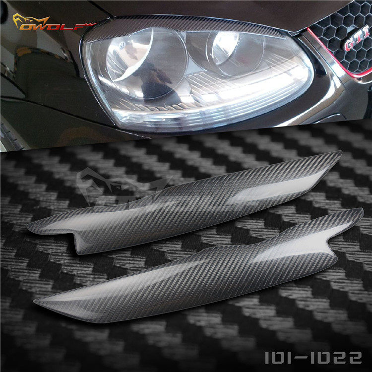Volkswagen Golf 5 Modified Carbon Fiber Headlight Trim A Pair