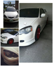 Suitable for Acura RSX DC5 modified carbon fiber headlights one pair of DC5 headlights