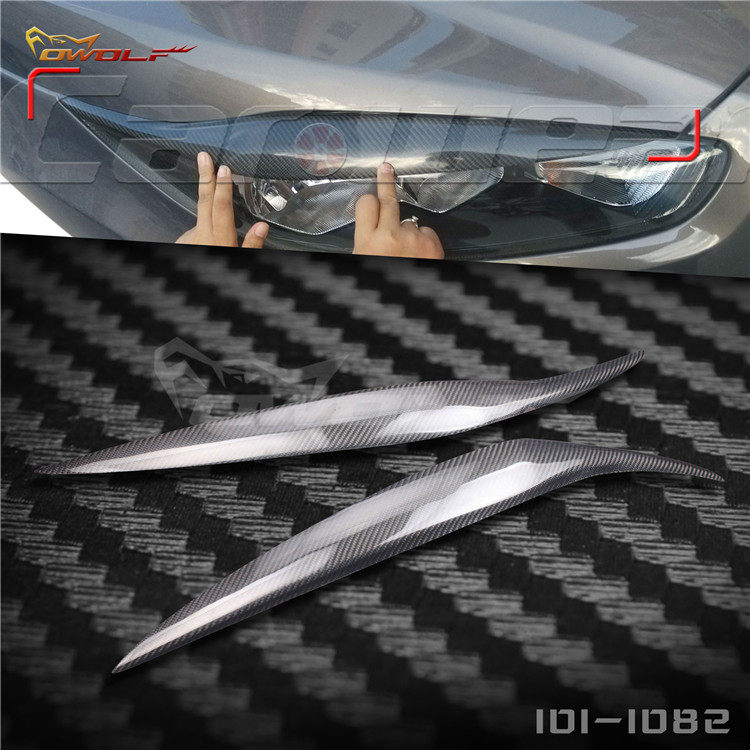 Ford 13 to 16 Carnival Carbon Fiber Light Eyebrow Special Retrofit Headlamps trim Lamp eyebrow 1 Pair Dress