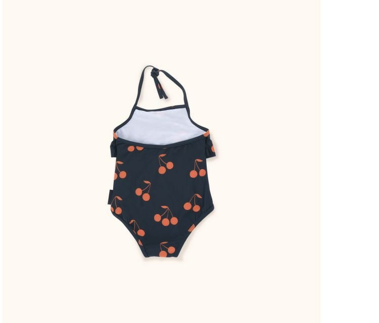 Cô gái mùa hè áo tắm gió trẻ em anh đào áo tắm một mảnh bikini với mũ bãi biển - Đồ bơi trẻ em shop trẻ em