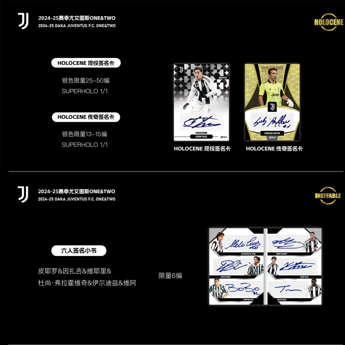 2024-25 DAKA Juventus ONE & TWO Soccer Star Card Collectible Card
