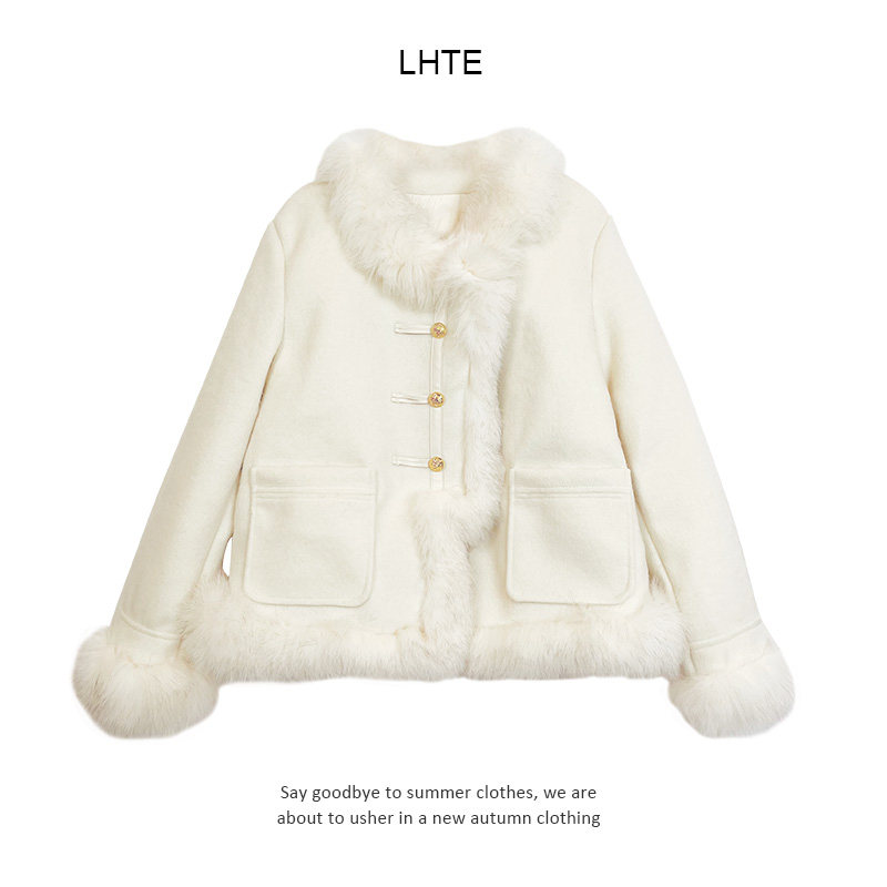 (Qingqing Custom) A8990 Snow Mountain Pavilion fox fur clips Down Thickened Jacket Chinese Jacket-Taobao