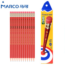 MARCO red Rod MARCO pencil 4218E Primary School students writing constantly red hexagonal Rod 12 with rubber head