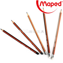  French brand MAPED triangle rod pencil 2H HB 2B triangle pen students easy to cut and anti-break