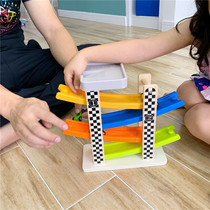 Childrens glide railcar 4-track race speed car with car park Puzzle Toy 0 72