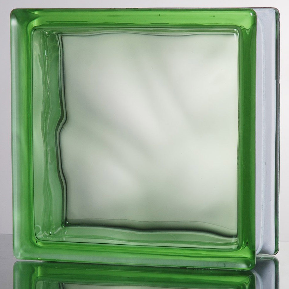Crystal hwa glass brick green cloud fog glass partition glass Xuanguan