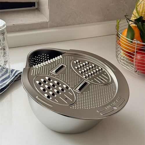 *Красивая маленькая тетя* Сливная корзина из нержавеющей стали 304, многофункциональный артефакт для мытья риса, сито для мытья риса, терка для овощей