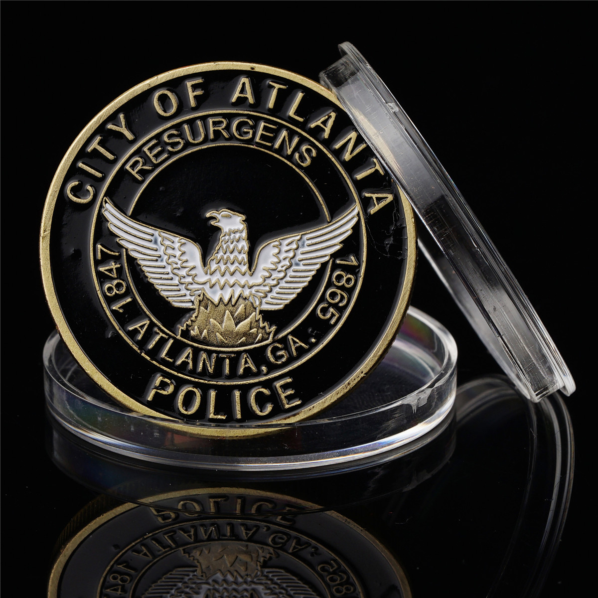 American Glory Coin Atlanta Commemorative Coin Military Fan Badge Bronze Coin Painted American Eagle Commemorative Coin