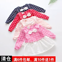 d áo sơ mi nữ mùa hè bé gái bé gái áo thun bé gái ngắn tay cotton dài tay mỏng 2017 mới 0-1 tuổi 2 thủy 3 quần áo trẻ em nam