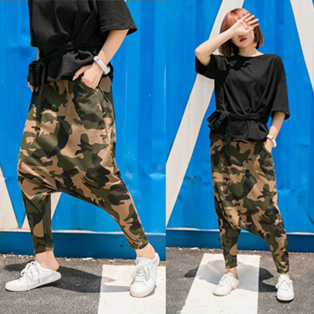 camouflage harem pants