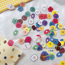 Korean ins cartoon cute mini foodie smiley face love sticker Student hand account diy decoration sticker Sealing Sticker