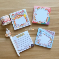 Korean cute Meng Meng cartoon bread rabbit note book tearable portable message strip post-it note memo small book