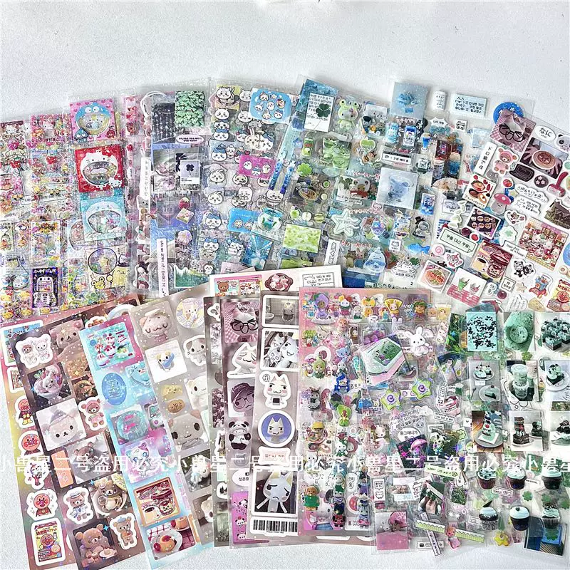 42 штуки без повторяющихся наклеек на пленке, Senbeel Clover Kitty, Easy Bear West Tomato Ancient Morning Wind Patch