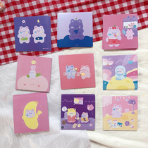 Korean net celebrity postcard Cute soft girl bear hand account decoration card INS style greeting card photo props