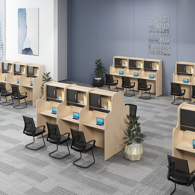 College student self-study room partition table and chair closed learning examination desk shared examination training desk combination