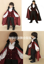 Halloween vampire children vampire Vampire cloak handsome vermilion children vampire suit