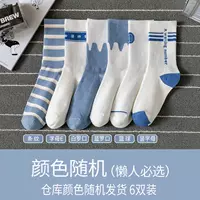 Синяя и белая полоса случайные волосы 6 удвоений