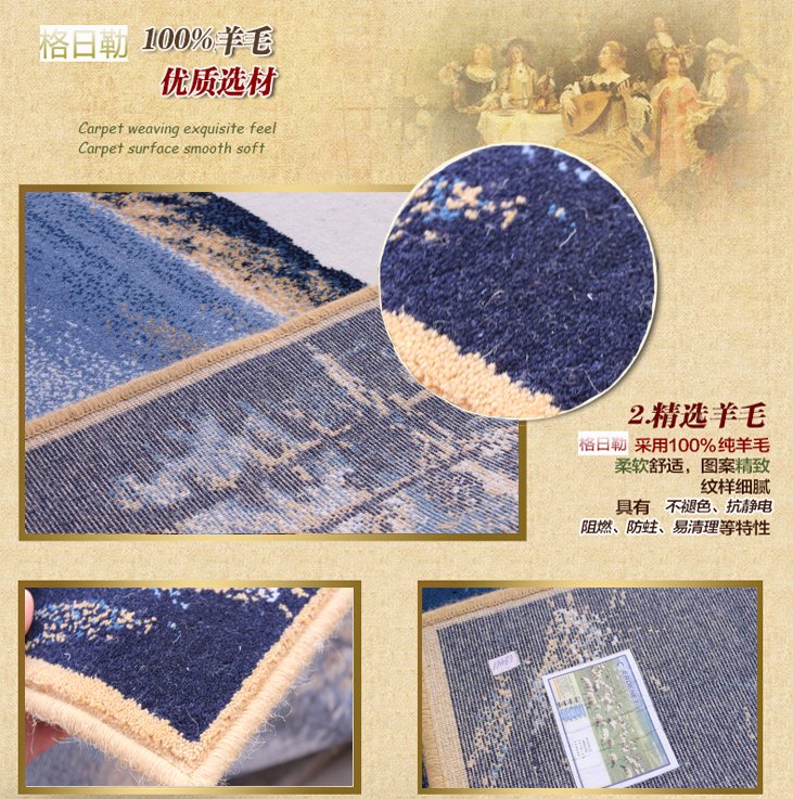 Nhà máy trực tiếp Mông Cổ len nguyên chất tấm thảm ba chiều tấm thảm (thị trấn cảng Xiaowan) phòng khách sơn phòng ngủ - Tapestry thảm treo tường phòng ngủ