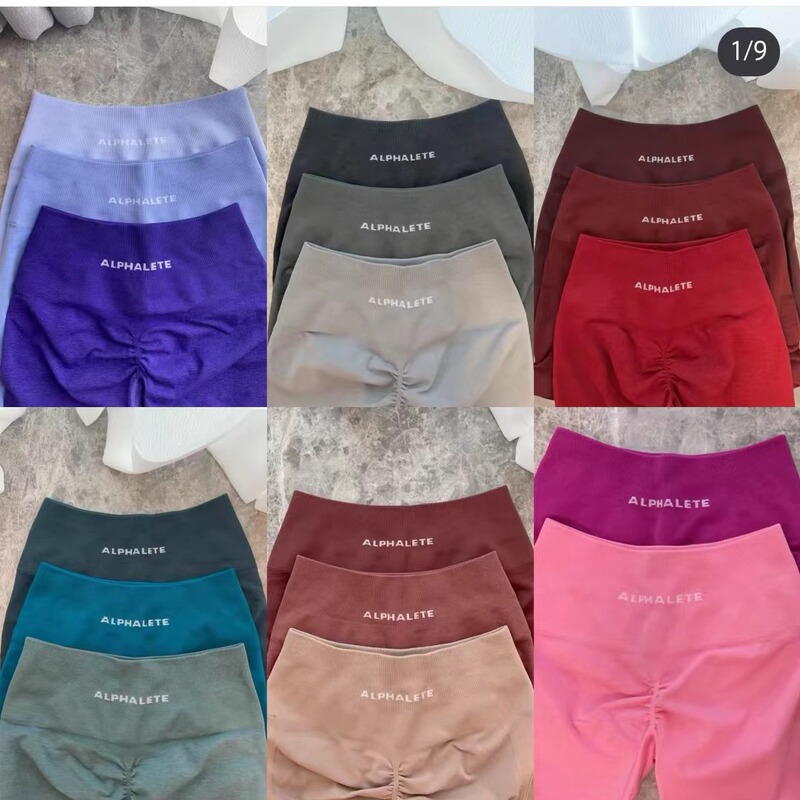 【Authentic National Brand】Alphalete Alpha Shorts 4.5inch Tight Shorts Yoga Peach Butt Multi-Color