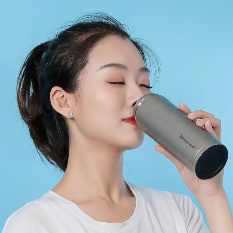 Pure titanium vacuum insulated cup portable fresh external belt multipurpose cup minimalist gift insulated cup tour customised straight body cup