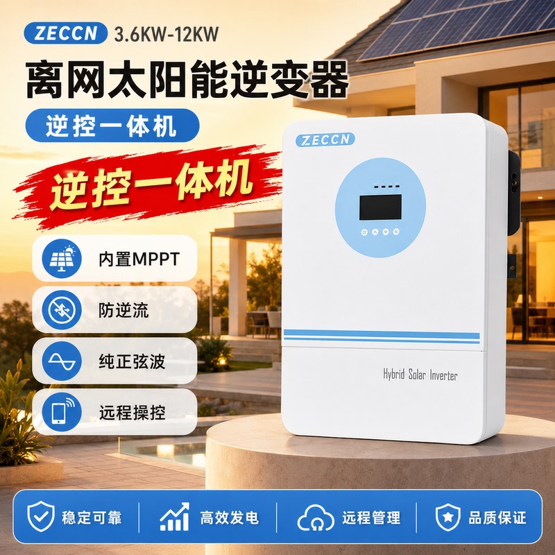 Zeccn Intelligent Off-Grid Solar Inverter and Controller All-In-One Machine Mppt Anti-Backflow Zeccn Intelligent Off-Grid Solar Inverter and Controller All-In-One Machine Mppt Anti-Backflow
