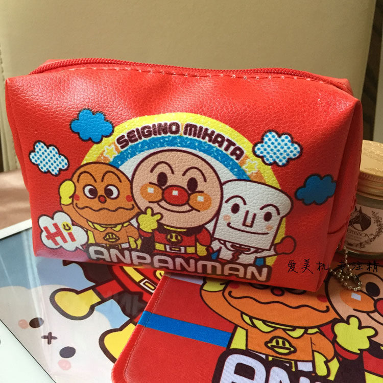 Japanese bread new superman cosmetic bag wash bag cartoon creative cosmetic storage bag bread superman storage bag