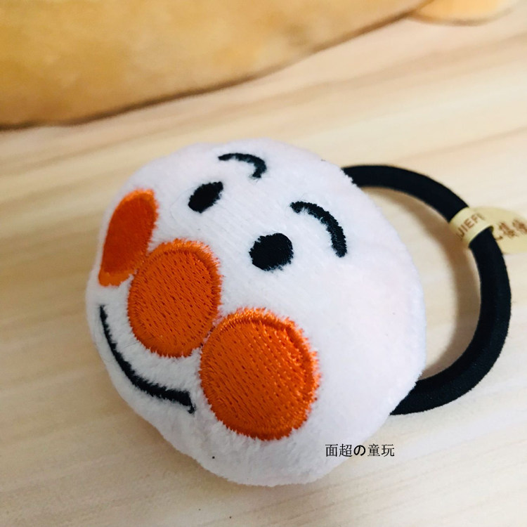 Japanese bread cartoon fabric hair ring soft sprouting accessories plush hair rubber band superman hair ring