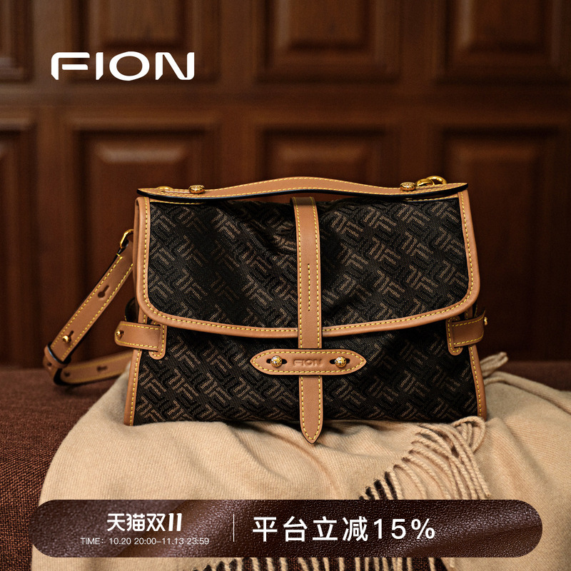 Fion Fianne Official Shaker Messenger Bag New Commuting Classic Fashion Retro Single Shoulder Crossbody Tote Bag for Women Fion Fianne Official Shaker Messenger Bag New Commuting Classic Fashion Retro Single Shoulder Crossbody Tote Bag for Women