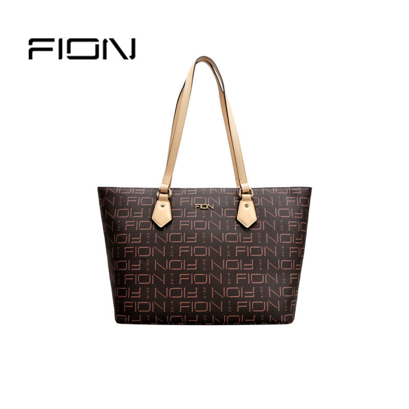 FION FION large capacity tote bag women's handbag fashion shoulder bag women's big bag mom bag middle-aged