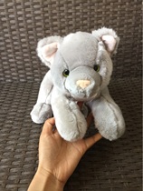 (Export inventory sample) European and American brand plush toys melancholy small gray cat doll 31cm long