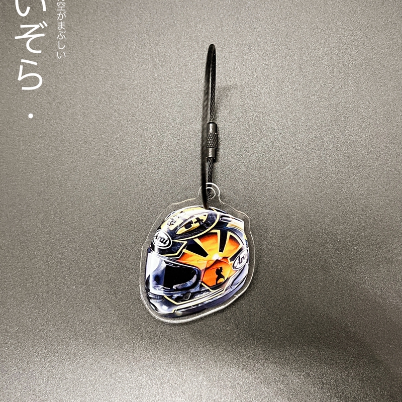 Suitable for Arai Helmet Rx7X Jinshi Niche Neo Pendant Acrylic Keychain Motorcycle Couple Bag Decoration
