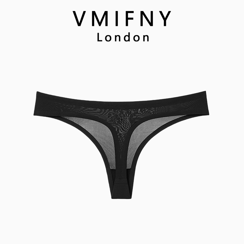 Uk Vmifny Sexy Pure Desire Ice Silk Seamless One-Piece Thong Panties Leopard Print Women's Thong