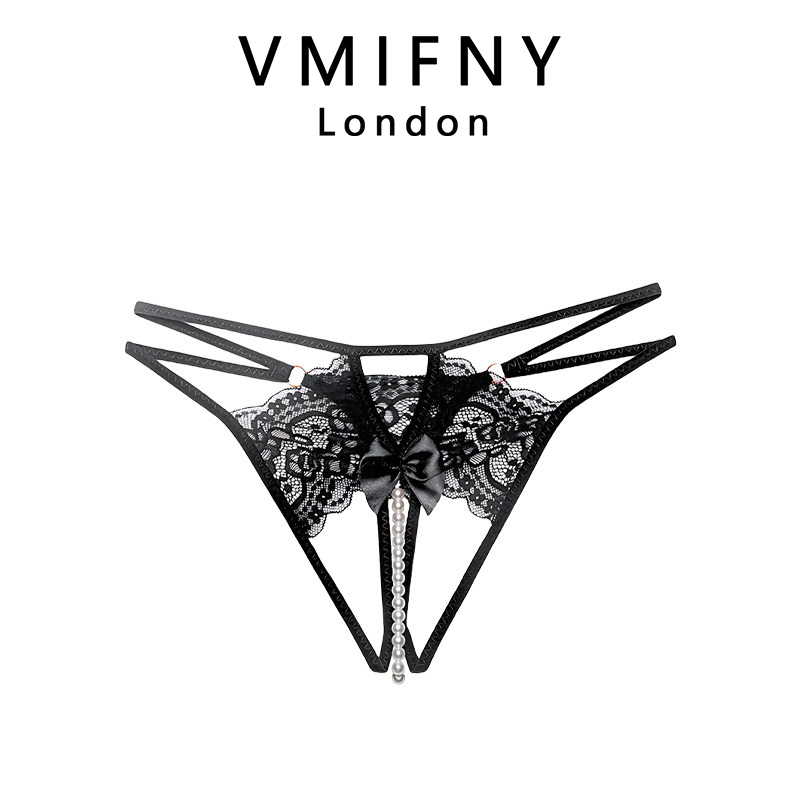 Uk Vmifny Sexy Alluring Roll-On Pearl Panties for Women, No Need to Take Off, Pure Desire Lace Thong Nv