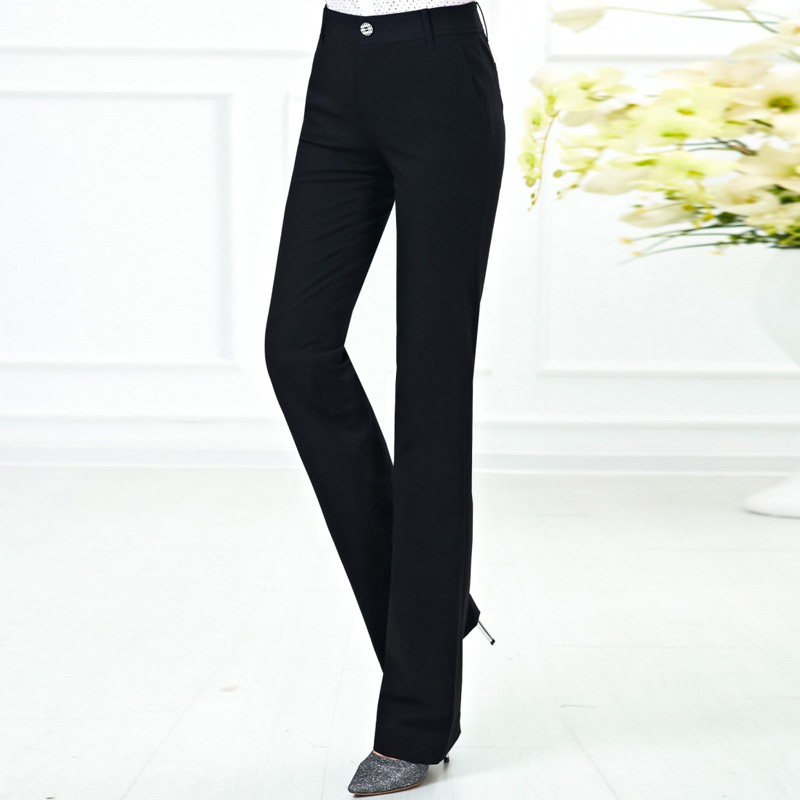 Brother New 2022 Domestic Spring Temperament Four-sided Elastic Straight Drum Pants Pro Casual Micro Horn Pants